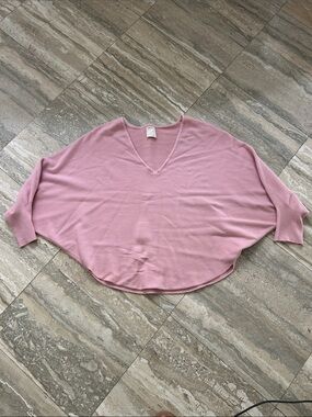 Kerisma Blush Pink V-Neck Dolman Sweater one size fits all